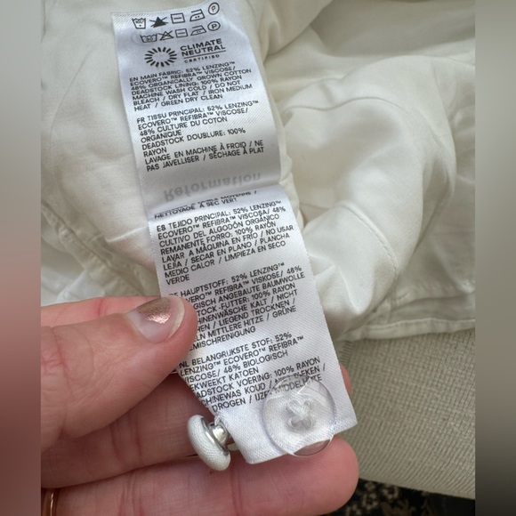 Reformation Archer Ruched White Tank Top like new size 4 - Picture 6 of 9